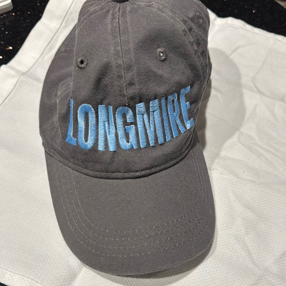 Gray Cap with Blue Longmire Embroidery